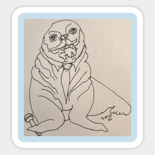 ARSTees Cartoon Bert Kreischer Baby Walrus Sticker